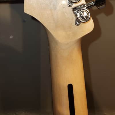 Fretless Stratocaster Style Guitar Black Motto Top End Solderless Electronics image 16