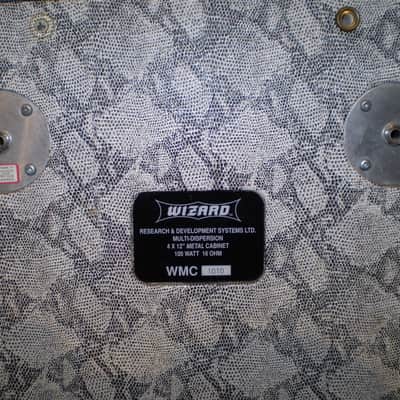 Rare Worlds Best  4x12 Sound Projection cab-1993 Wizard cab - 4 Sidewinder S12-150 w-Snakeskin Tolex image 4