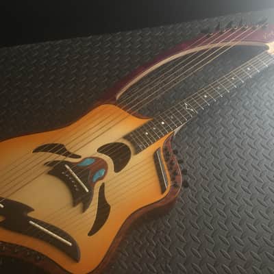 Extraordinary Near Mint Virtuoso Custom Telesis Bespoke 20 String Electro-Acoustic Harp Guitar image 5