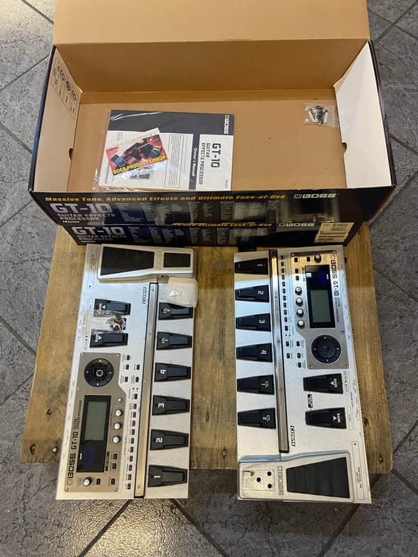 (2 Pieces) Boss GT-10 Guitar Effects Processor 2008 - 2012 - Silver (NON-FUCTIONING FOR PARTS) image 1