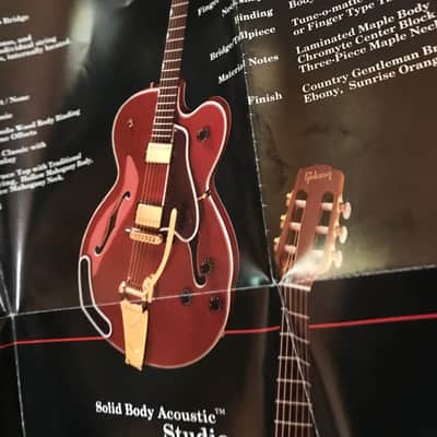 Gibson guitar- Chet Atkins collection brochure/ Brett Michaels poster 1993 image 2
