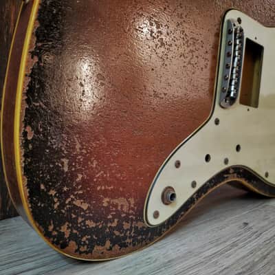 #202612 :: Baldman Jazzmaster double bound set (body + neck)in Relic Sunburst :: Aged Vintage Roadworn image 4