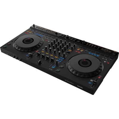 AlphaTheta DDJ-GRV6 4-Channel DJ Controller with Pioneer DJ HDJ-X5-S Professional DJ Headphones, On-Stage Stands LPT5000 Laptop Stand, and Essential Cables for Connecting to DJ Controllers image 4