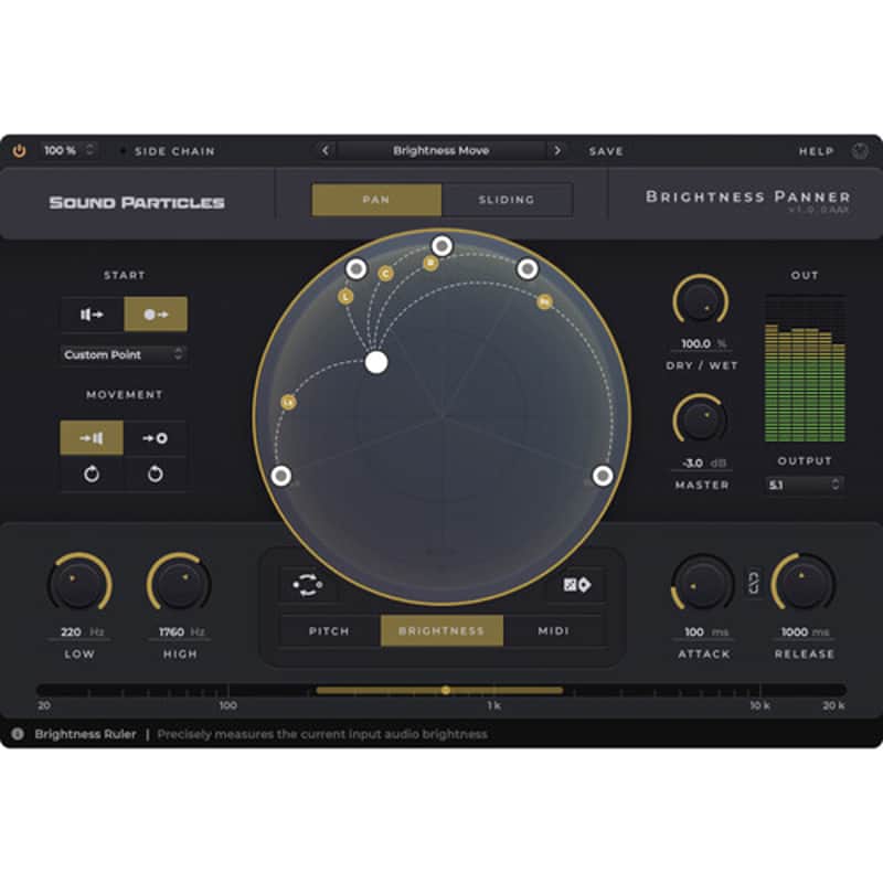 Sound Particles Brightness Panner Virtual Instrument (Stereo, Download) image 1