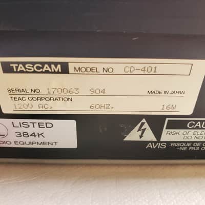 TASCAM CD-401 Mark 1 1990 - Black image 19