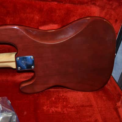 vintage 1970's fender precision bass guitar, has been modded. image 14