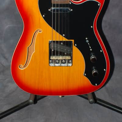 2011 Jay Turser JT-LTCRSDLX Tele Thinline USA Fender Pickups upgraded pots wiring Pro setup Gigbag image 2