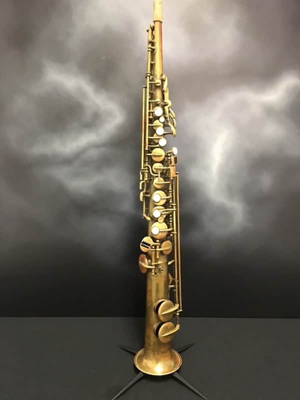 Buescher True-Tone (Low Pitch) Soprano Saxophone 1922-1923 | Reverb