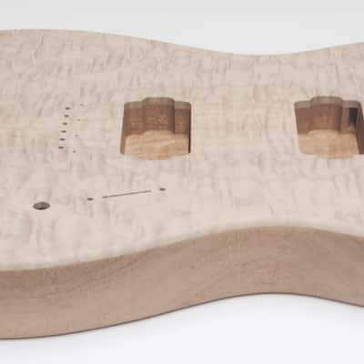 Shepard Custom Guitars Custom Telecaster Body Semi-hollow Backroute F Hole Optional Quilted Maple Top On 1pc Mahogany 2026 - Unfinished image 7