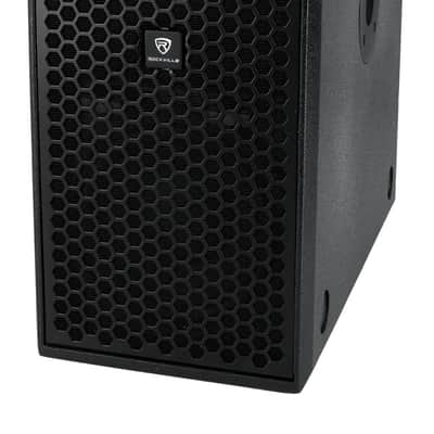 Rockville TITAN SLIM D8 Black Powered Dual 8" Pro DJ PA Subwoofer Deep Bass Sub image 1