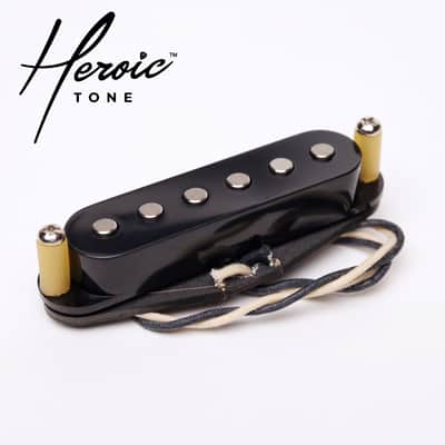 Big Sur vintage tone Stratocaster (strat) pickup Set - Black Covers **IN STOCK** image 4