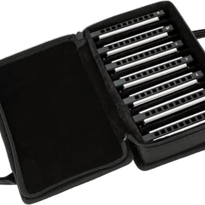 Fender Blues Deluxe Harmonica Set Of 7 - D, G, E, F, C, B Flat & A Keys w/ Soft Case image 6