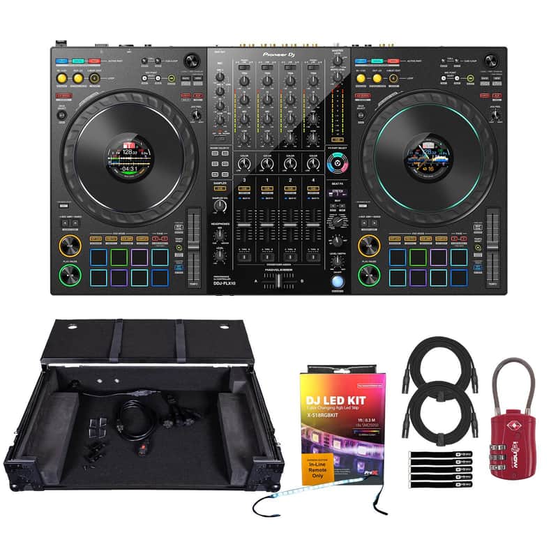 Pioneer DJ DDJ-FLX10 4-Channel DJ Controller w Headliner Case Pack image 1