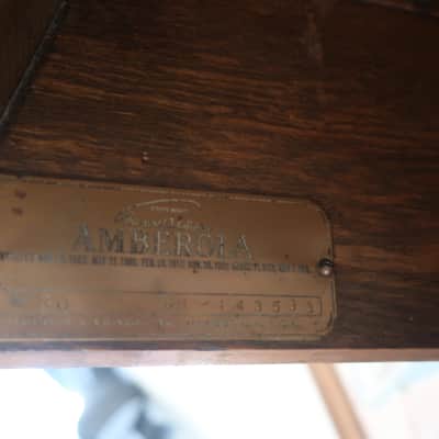 Vintage 1915 Edison Amberola Model 30 Cylinder Phonograph Dark Oak Motor Winds And Runs Works Great 10 Cylinders Original Poster & Brochure Amazing Condition Very LOUD! Wind Up No Electricity Needed Conversation Piece & Work Of Art! image 9