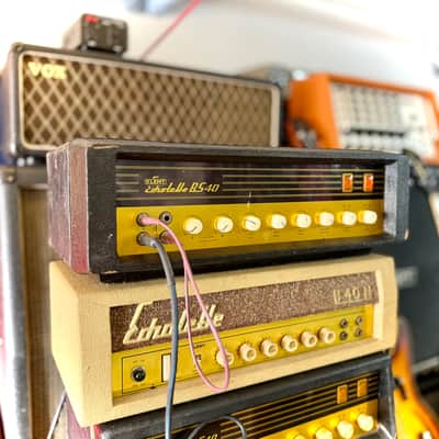 Klemt Echolette BS-40 tube guitar bass amplifier c 1965 - GOLD original vintage valve amp image 2