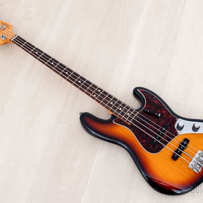 1994 Fender American Vintage ‘62 Jazz Bass Stack Knob Sunburst, 100% Original w/ Tweed Case image 12
