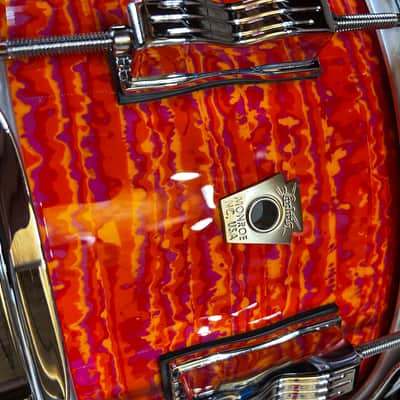 (MINT) Ludwig 6.5" x 14" Classic Maple Snare Drum - Mod Orange image 2