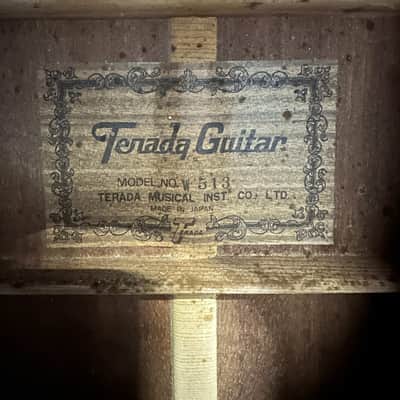 Terada W-513 - 12 String - "Hummingbird" Acoustic Guitar - Made in Japan image 4
