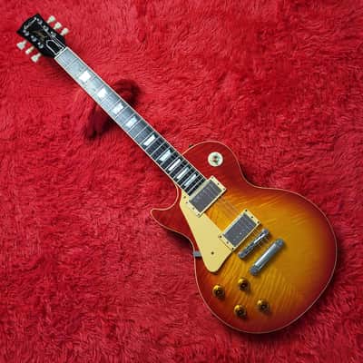 Super Rare Aria Pro II LS-1500VD Leopard Model 1981 - Left-Handed - Cherry Sunburst Lacquer Finish - Les Paul Standard - Flame Top - Original Covered DiMarzio PAF's - Made In Japan - MIJ image 2