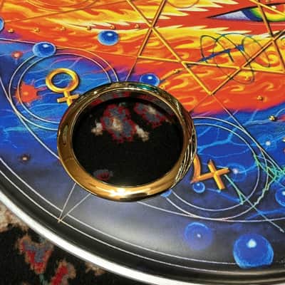 Evans Danny Carey / TOOL 22” Fear Inoculum “Flame” Bass Drum Head w/Gold Mic Port image 7