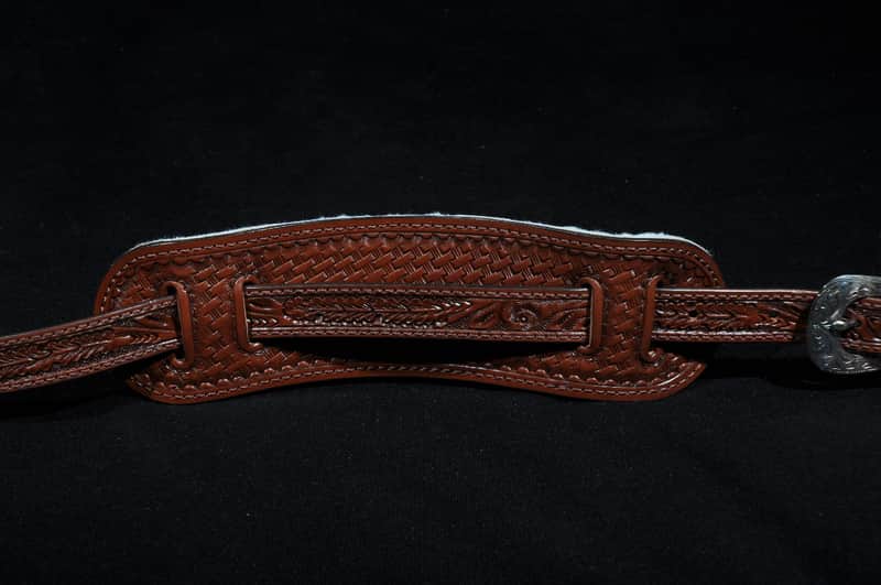 El Dorado Vintage Model Hand-Tooled Leather Guitar Strap - Brown - Size XXL image 1