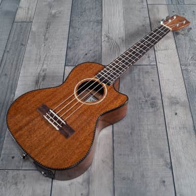 Lanikai MAS-CET All Solid Mahogant Tenor ‘Electo-Cutaway’ Including Styrofoam Case image 7