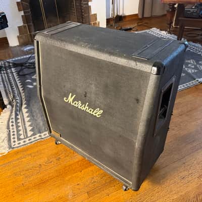 Marshall JCM 800 Lead Series Model 1982A 4x12" Angled Guitar Speaker Cabinet 1981 - 1987 - Black image 3