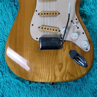 1976 Aria Pro II Stage Caster MIJ Matsumoku Natural Ash Strat w/ Case image 3
