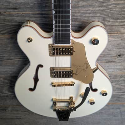 Gretsch Falcon Center Block LTD Double-Cut w/ String-Thru Bigsby - Vintage White image 3