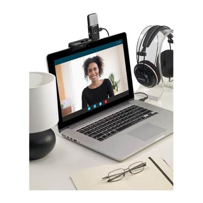 Samson Go Mic Video 1080P HD Webcam and Dual-Pattern USB Microphone (Black) image 7
