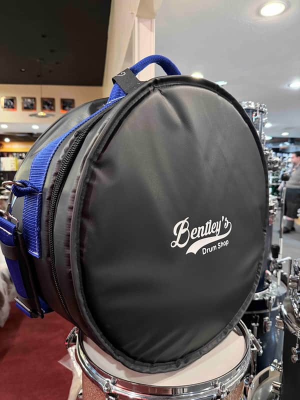~NEW!~ Bentley's Drum Shop Custom 6.5x14 Snare Drum Bag with Royal Blue Rugged Straps (Made in the USA!) image 1