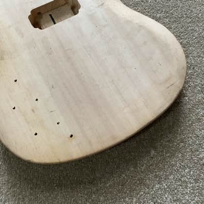 Unfinished Left Handed Basswood Guitar Body image 4