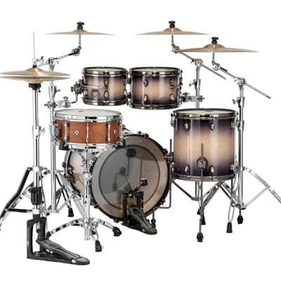 Mapex Saturn Evolution Fusion 4 Piece Shell Pack Without Snare - Exotic Violet Burst (SE504XMBPZ) image 4