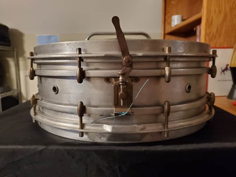Slingerland Geisler Snare Drum 4.5x14 1920s - Cast Aluminum image 1