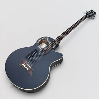 Warwick RockBass Alien Deluxe Thinline Hybrid 4 String Acoustic Electric Bass Guitar -Black image 7