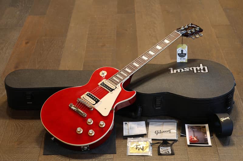 2023 Gibson Les Paul Classic Electric Guitar Translucent Cherry + OHSC