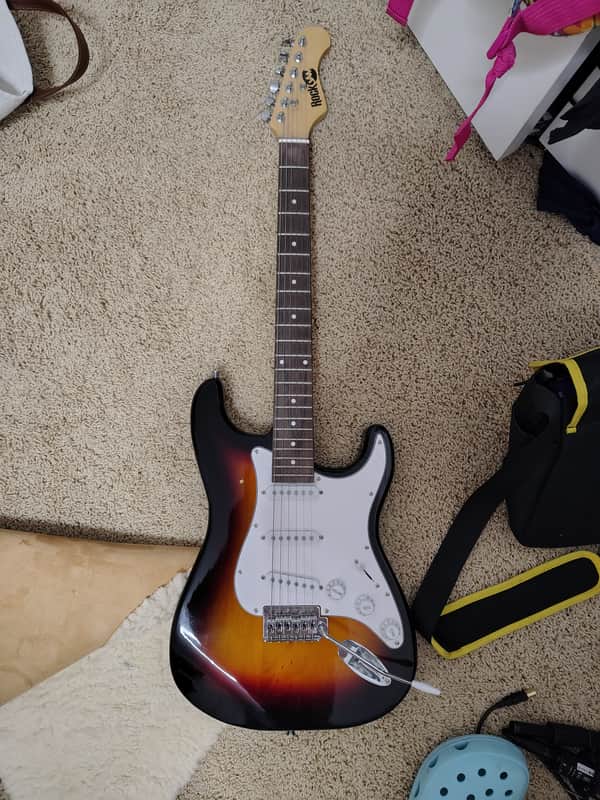 Squier Affinity Series Stratocaster with Rosewood Fretboard and RockJam Neck 2016 - 2018 - 2-Color Sunburst image 1