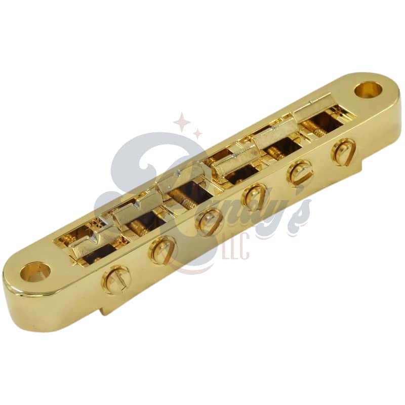 Advanced Plating 1218G Nashville Tune-O-Matic TOM Bridge (Aluminum) - Fits Gibson®-Gold image 1