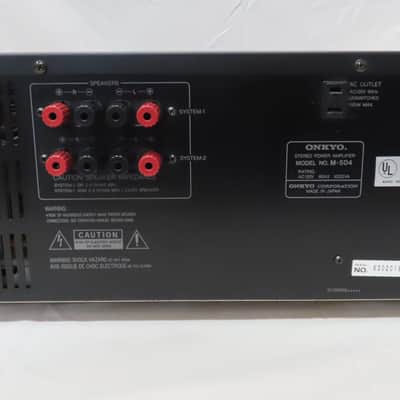 Onkyo Integra Model M-504 Stereo Power Amplifier - 165 Watts Per Channel Amp image 9