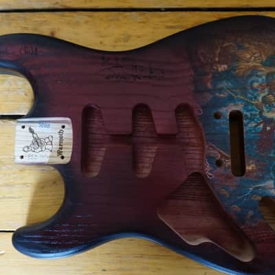 Warmoth Swamp Ash stratocaster body guitar left handed Jimi Hendrix design Pistols Crown RARE 2021 image 1