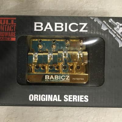 Babicz Full Contact Hardware FCH4AMGD FCH 4-String Bass Bridge String Thru Gold Bridge image 1