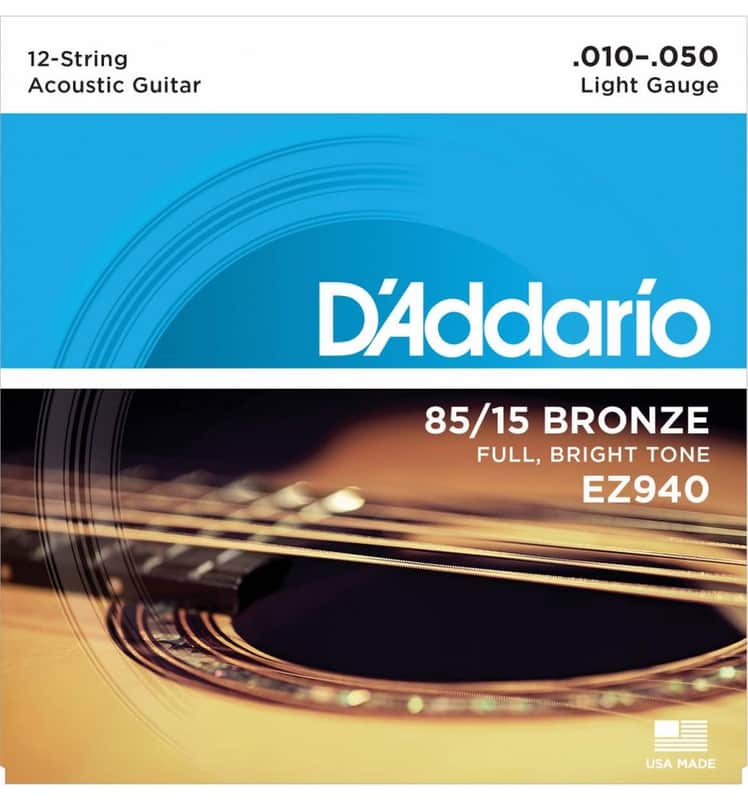 D'Addario EZ930 85/15 12-String Bronze Acoustic Guitar Strings Light 10-47 image 1