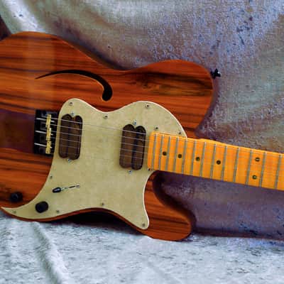 GB Liuteria Traditional Tele semi hollow rosewood and purple resin image 6