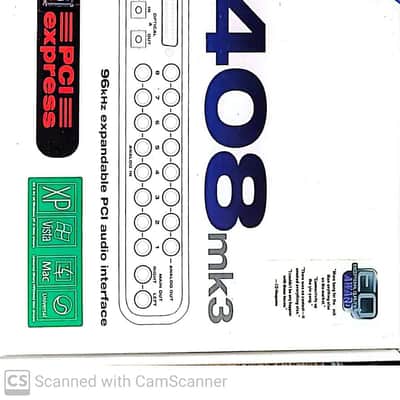 MOTU 2408 mk3 PCI Audio Interface 2000s - Black image 1