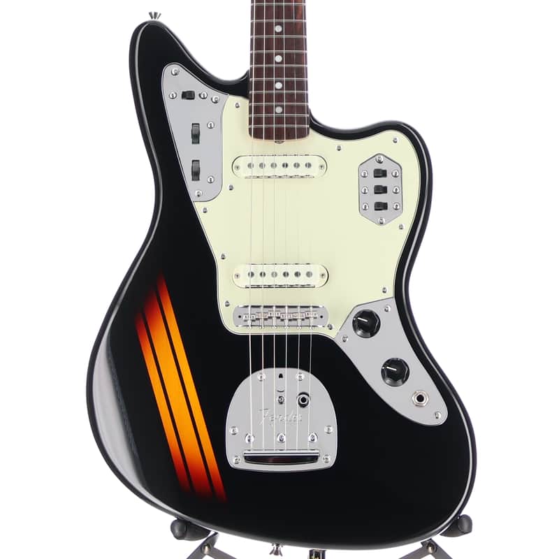 Fender Certified Pre-Owned Made in Japan Traditional 2025 Collection, 60s Jaguar, Rosewood Fingerboard, Competition Black / 3-Color Sunburst (S5) (07228) image 1