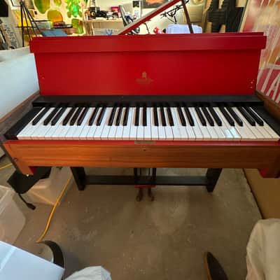 Steen Nielsen Hammerspinet Mid century  - Custom red paint and rosewood image 1