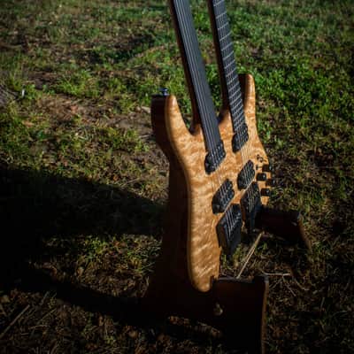 Ekrem Özkarpat Custom Made Double Neck Fretted/Fretless Headless Electric Guitar--Worldwide Shipping image 15