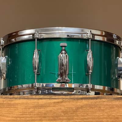 Gretsch USA Custom 6.5x14" Cadillac Green Lacquer Snare Drum image 6