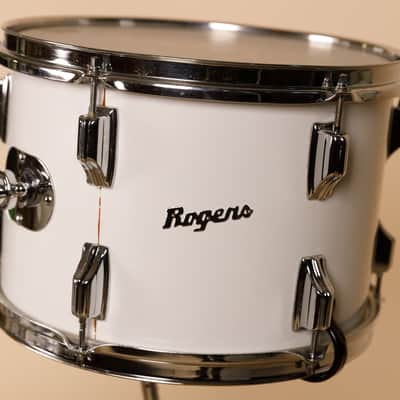 1970s Rogers "New England White" Drum Set 14x22 9x13 16x16 image 8