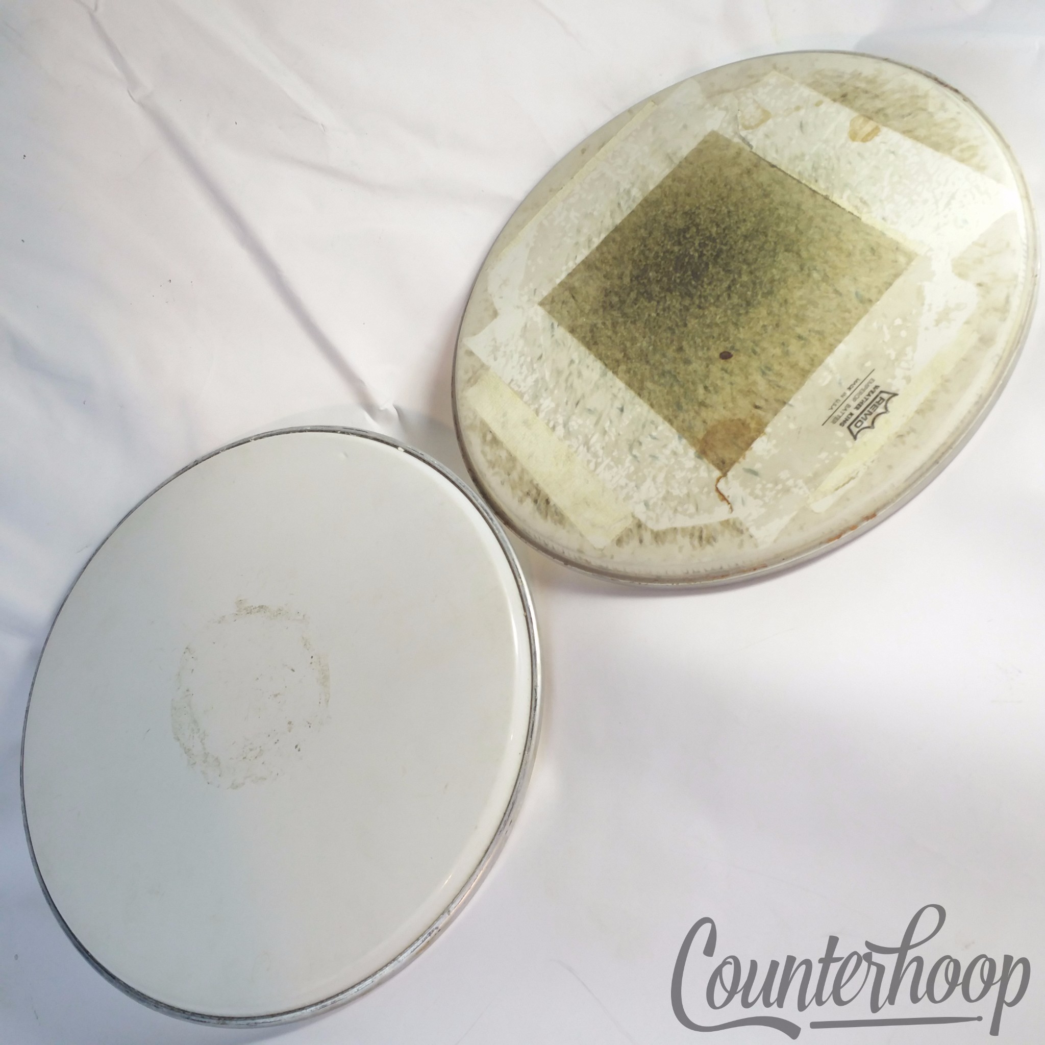 Remo 2x 14"Emperor Coated+White Tom/Snare Drum Heads Batter/Resonant WeatherKing — main photograph